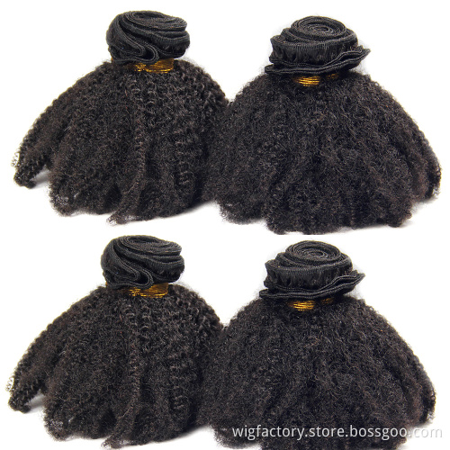 Factory wholesale price afro kinky human hair 4c, unprocessed mongolian 4c afro kinky bundles, 100 human afro curly hair